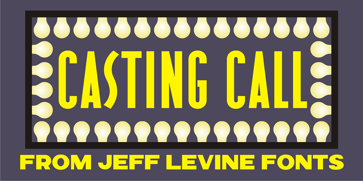 Casting Call JNL, a Sans Serif Font by Jeff Levine Fonts