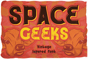 Space Geeks + 4 t-shirt designs, a Font by Heather_insane (Thumbnail 1 of 6)