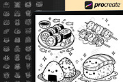 140 Sweets & Food Procreate Stamps, a Brush Add-On by DrawingStoryShop (Thumbnail 6 of 6)