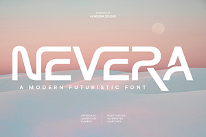 Nevera - A Modern Futuristic Font, a Sans Serif Font by Almeera Std