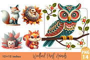 Woodland Forest Animals Clipart., a Graphic by CitraGraphics (Thumbnail 1 of 3)