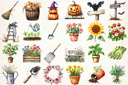 Gardening Day Watercolor PNG, an Illustration by Libby Wishes (Thumbnail 2 of 6)