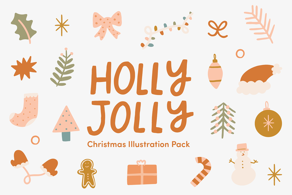 Christmas Illustration + Phrase Pack, an Illustration by Forth and Wild (Photo 1 of 10)