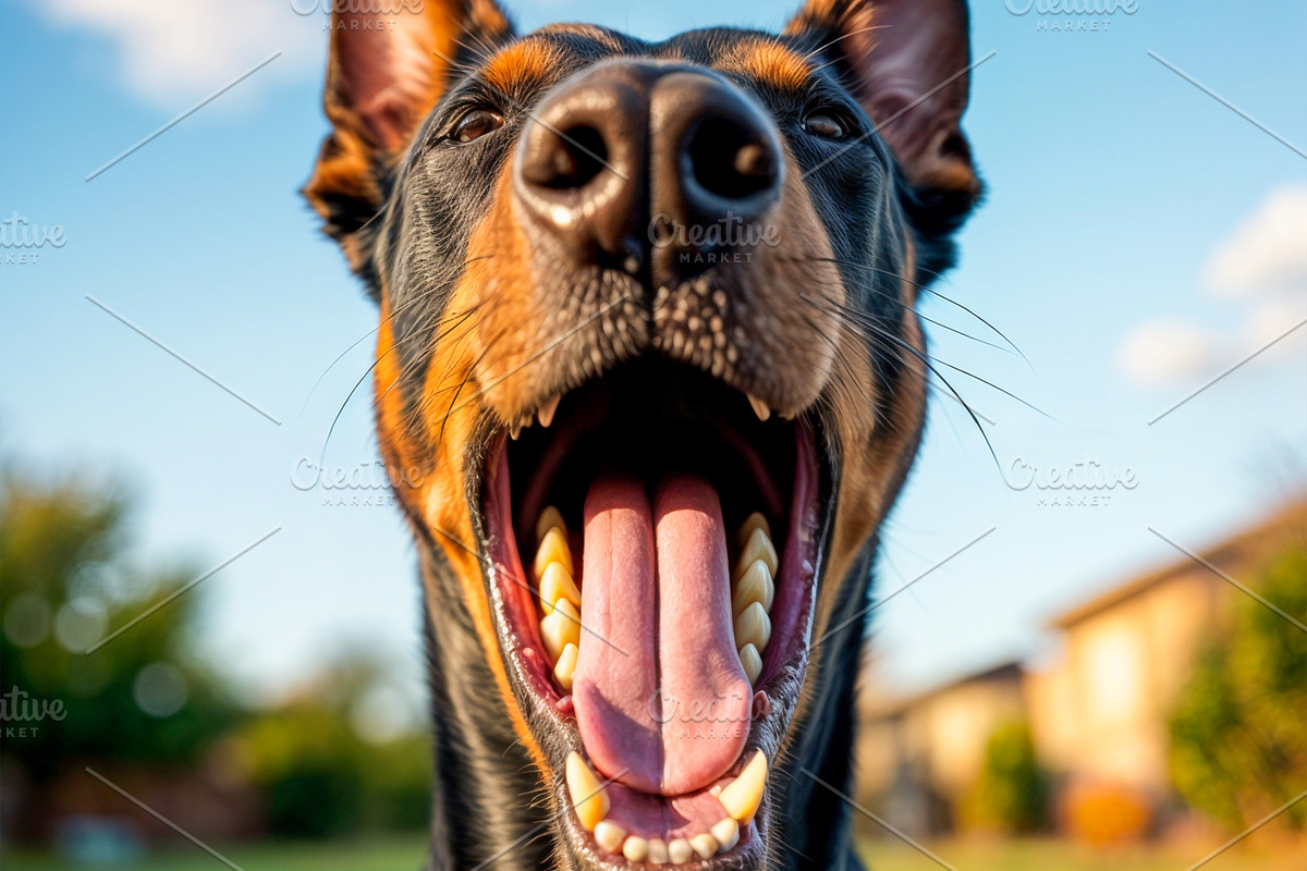 3 Funny Doberman Fisheye Photo Pack, an Animal Photo by StockVerse Creative (Photo 5 of 5)