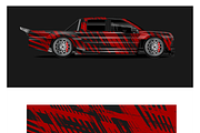 Dynamic Red Car Wrap Design, an Empty State Illustration by CarWrap design (Thumbnail 3 of 4)