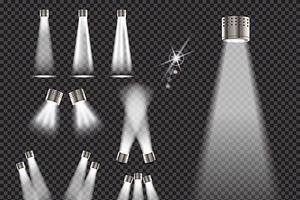 Set of stage spotlights 