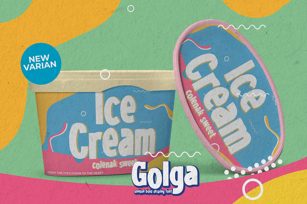 Golga - Unique Bold Display Font, a Sans Serif Font by Gassstype (Photo 3 of 8)