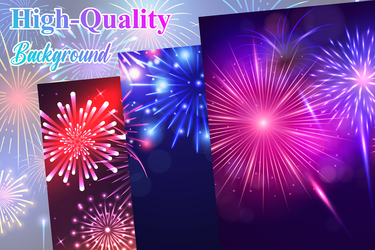 Happy New Year Fireworks Background, a Background Graphic by Digital Studio (Photo 2 of 7)