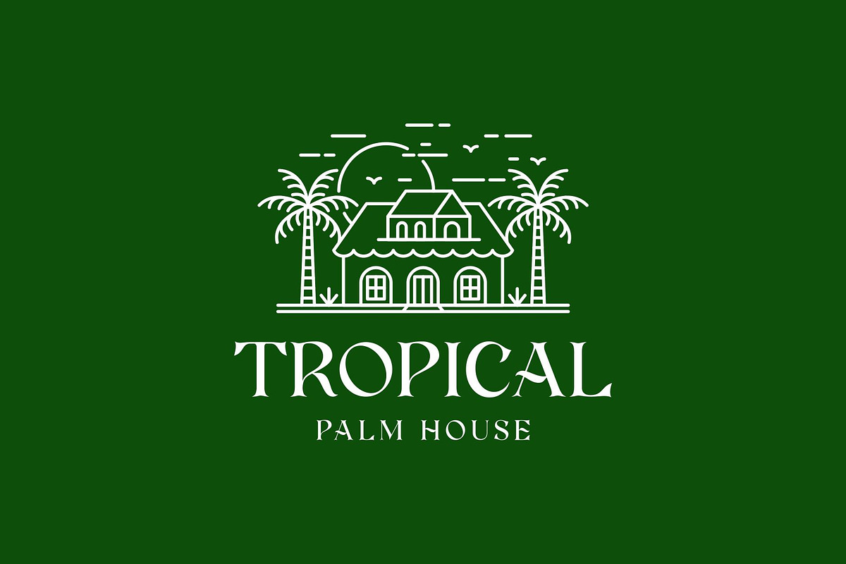 Tropical Palm House Island Logo, a Branding & Logo Template by Buqancreative (Photo 2 of 2)