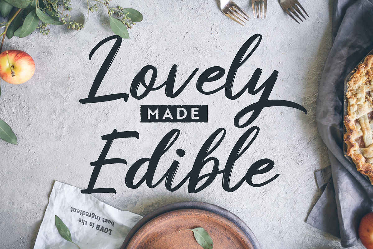 Butterly brush pen font preview 2