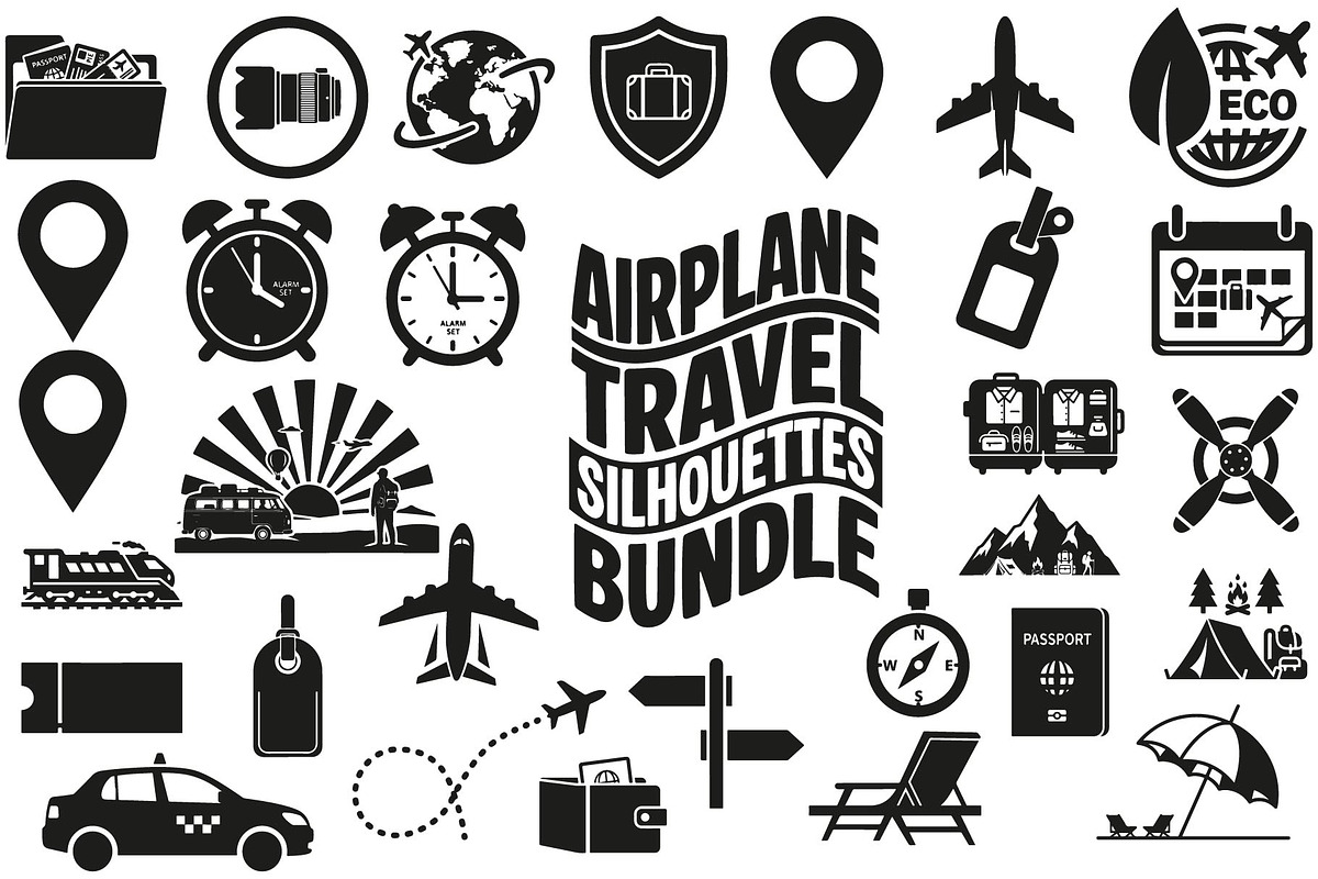 airplane travel silhouettes, an Illustration by Amazin_art (Photo 1 of 31)