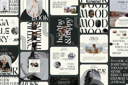 Fleur - Canva Instagram Posts, a Social Media Template by SilverStag Type Foundry