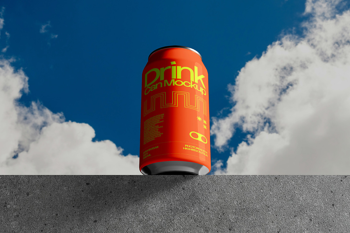 Drink Can Mockup, a Packaging Mockup by VanillineGraph (Photo 2 of 7)