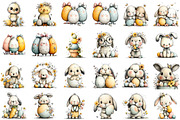 Whimsical Happy Easter Clipart, an Illustration by Sublimation Artist (Thumbnail 2 of 7)