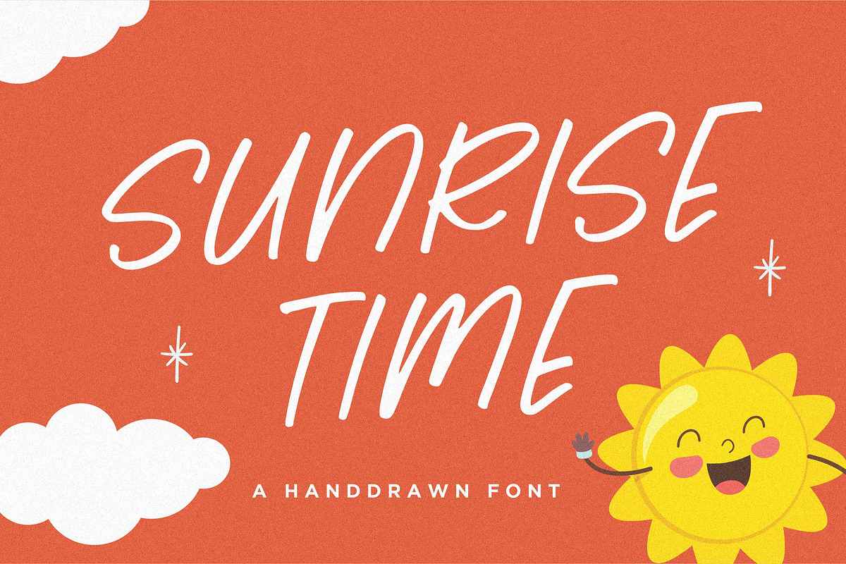 Sunrise Time Font, a Handwritten Font by Balpirick Studio (Photo 1 of 6)