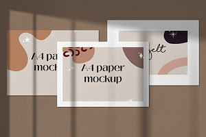 Horizontal paper mockup