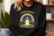 Green & Happy Funny Frog, an Illustration by DreamCafeArt (Thumbnail 3 of 7)