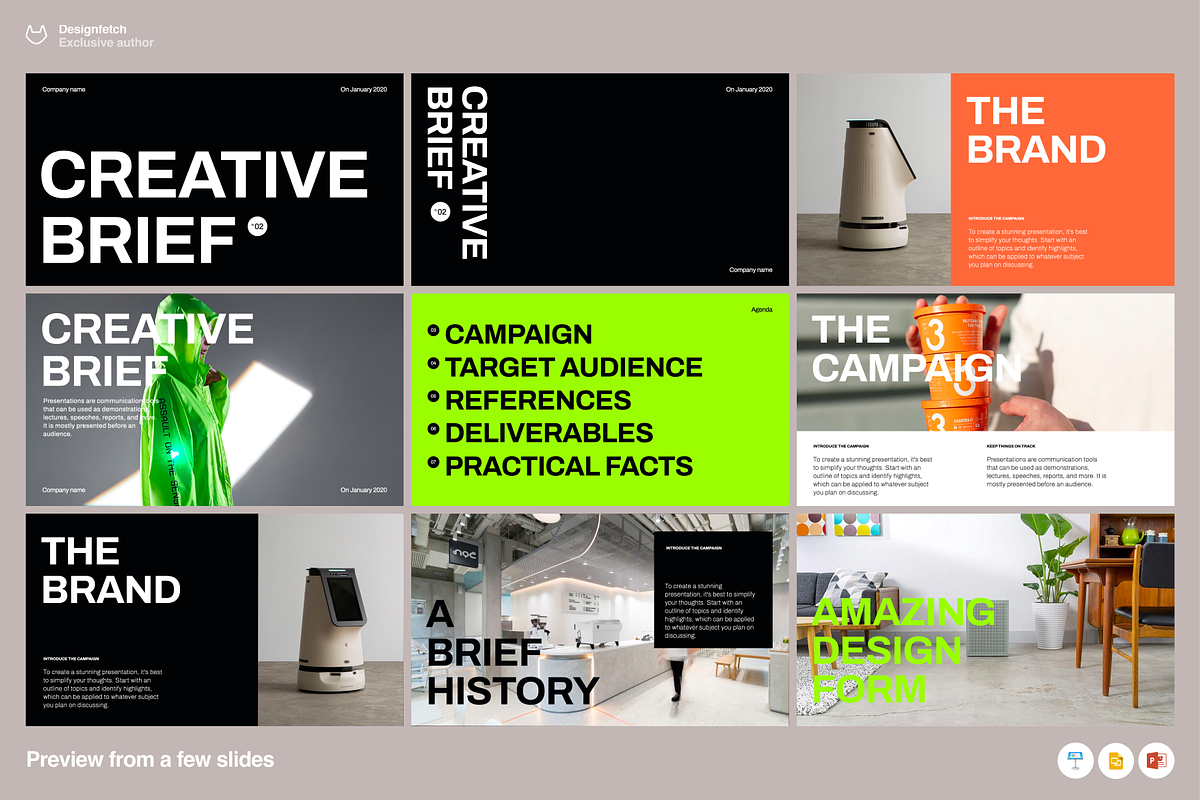 Creative Brief & Design template v2, a Presentation Template by Oday Noon (Photo 2 of 9)