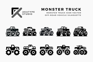 Monster Truck Icon Vector, an Icon by Akatype Studio