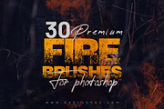 Premium Fire Brushes For Photoshop, a Brush Add-On by DuoFankaar (Thumbnail 1 of 9)