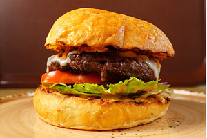 Juicy beef burger with fresh, a Food & Drink Photo by darksoul72
