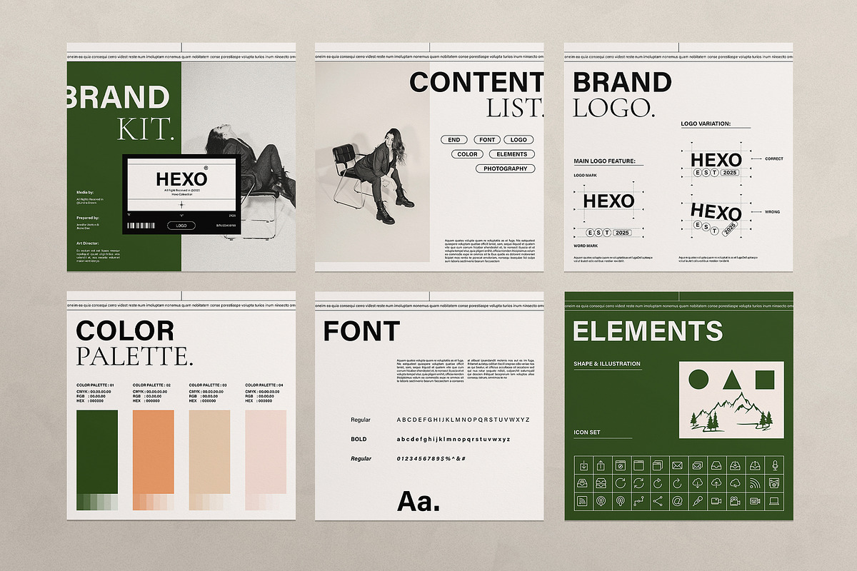 Brand Kit Social Media Post Template, a Social Media Template by TemplatesForest (Photo 2 of 3)