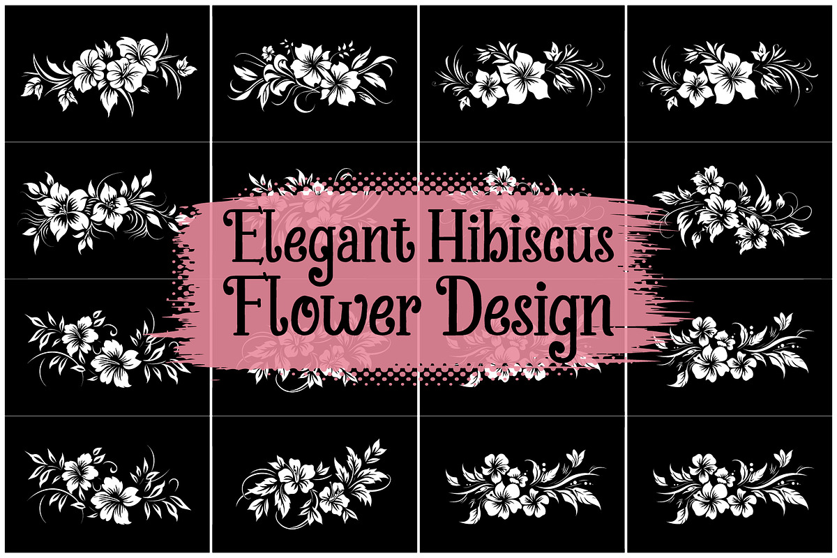 Elegant hibiscus flower design, an Illustration by jahid234