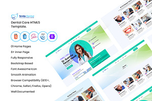 Dental Care HTML5 Template, a Landing Page Template by CodexCoder Themes