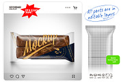 Transparent Chocolate Bar Mockup, a Packaging Mockup by Reformer Mockup (Thumbnail 1 of 5)