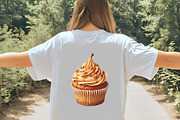 Watercolor Autumn Cupcake Clipart, an Illustration by CrexoraLab (Thumbnail 5 of 5)