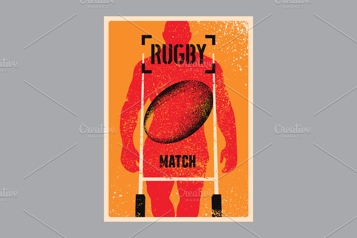 Rugby vintage grunge vector posters., a Sport Illustration by PoPaShop (Photo 6 of 9)