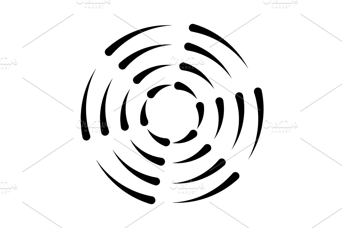 Halftone speed lines circle, an Illustration by Things for designers