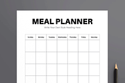 Minimal Daily Meal Planner Template, a Stationery Template by MightyDesign (Thumbnail 2 of 8)