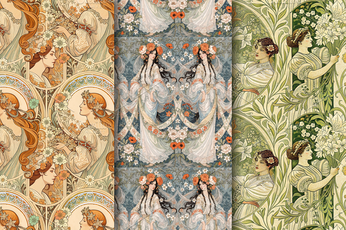 Art Nouveau pattern, a Pattern Graphic by Designs by Helen Trupak (Photo 1 of 10)