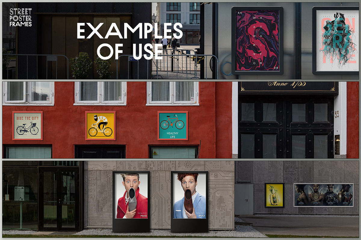 Street Poster Frames 35 mockups, an Advertising Mockup by Madebyvadim (Photo 5 of 7)