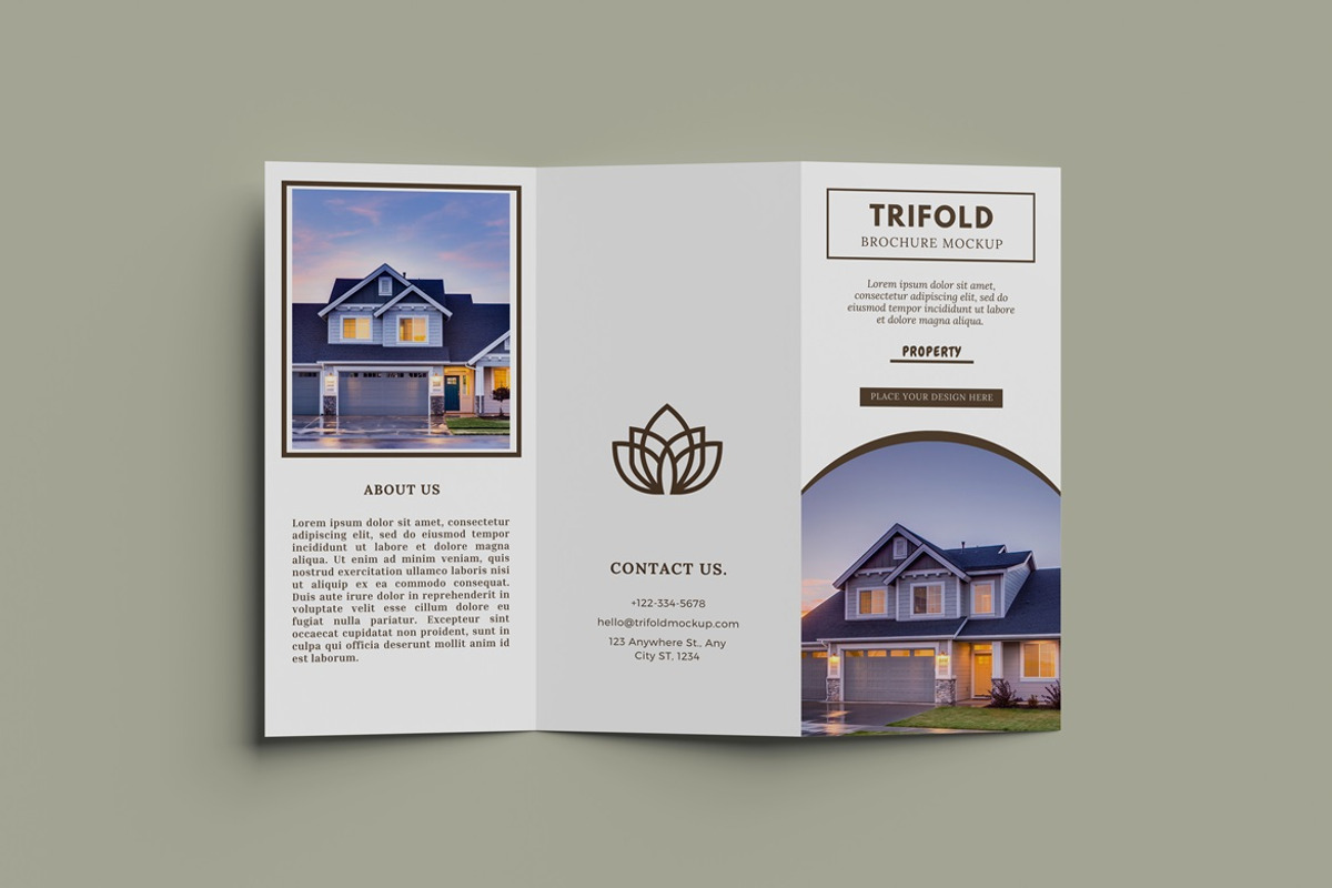 DL Tri-Fold Brochure Mockup, an Advertising Mockup by GraphicWindow (Photo 3 of 7)