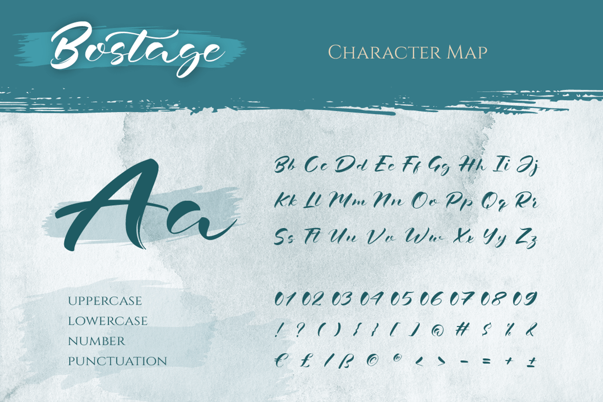 Bostega, a Script Font by kerismaker (Photo 4 of 12)