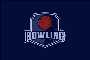 bowling sport emblem logo vector, a Branding & Logo Template by zyxroun shop