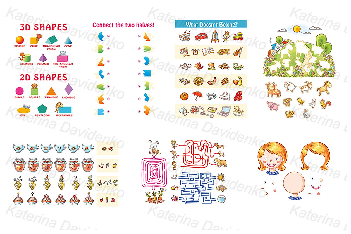 Logic games and tasks for preschool, an Education Illustration by Bubert Art (Photo 3 of 4)