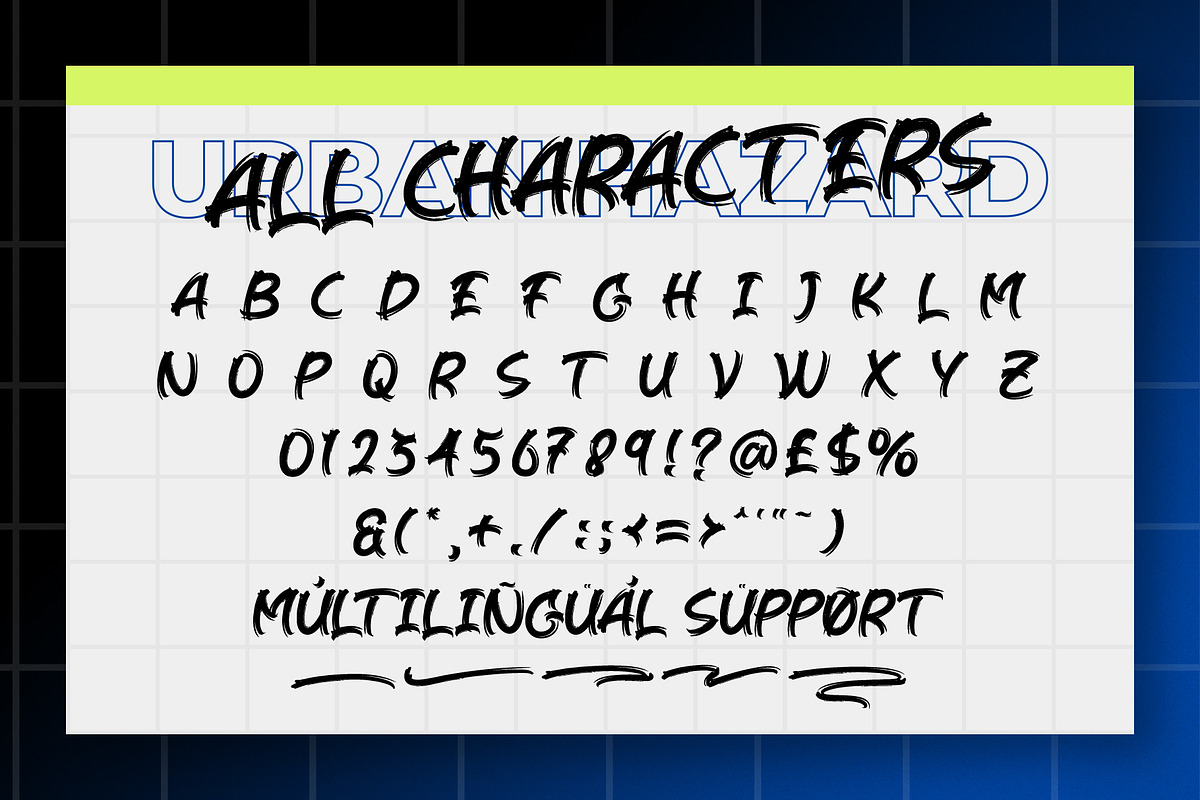 Urban Hazard - Brush Font, a Handwritten Font by VASTARD STUDIO (Photo 9 of 10)