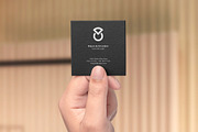 Square Business Card Mockup, a Product Mockup by GfxFoundry (Thumbnail 3 of 6)