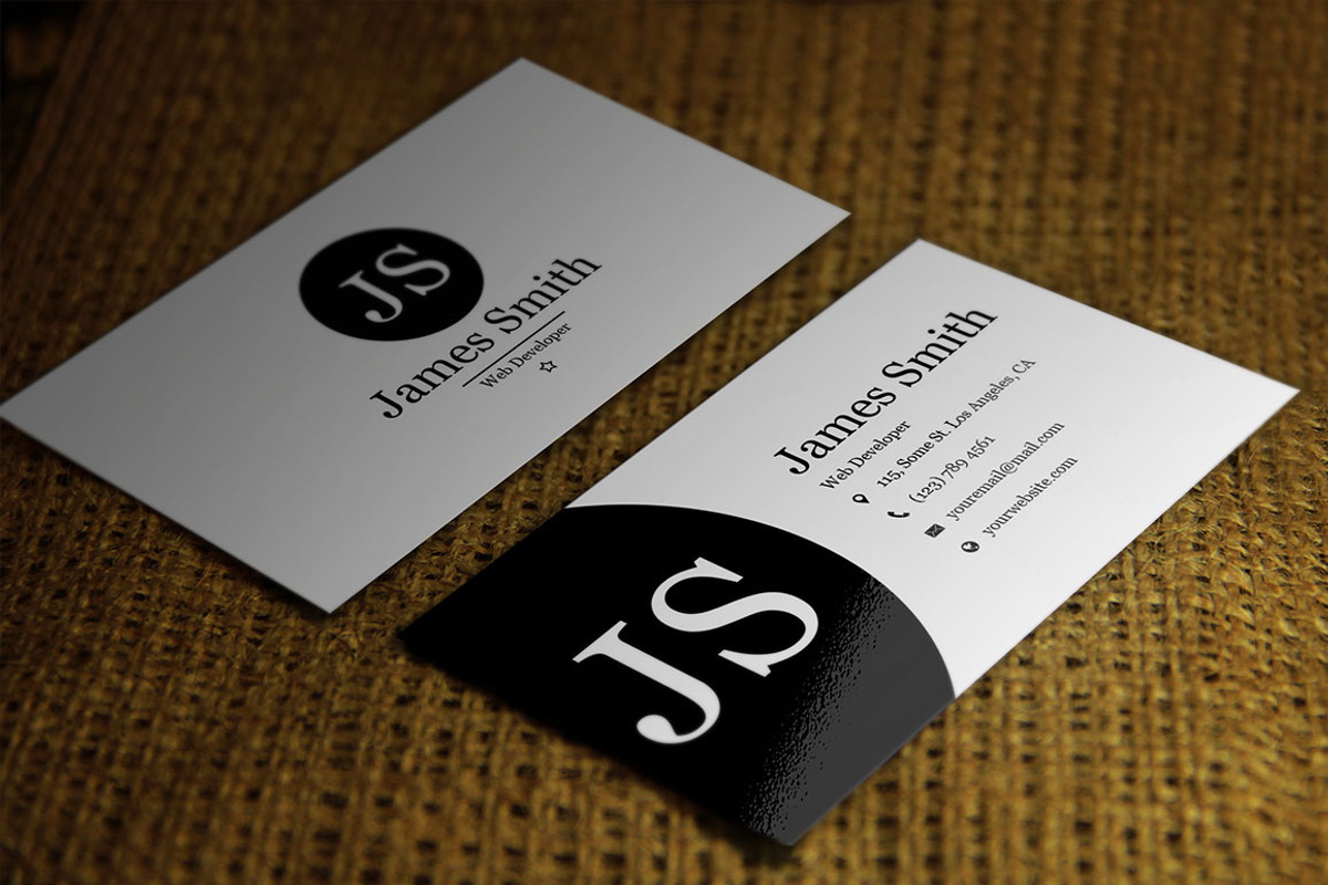 Black & White Minimal Business Card2, a Business Card Template by PSD Storm (Photo 3 of 5)