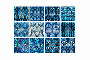 12 Blue Stained Glass Digital Papers, a Pattern Graphic by NorthWindPixels (Thumbnail 2 of 4)