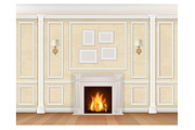The wall of classic interior. Vector, a Decorative Illustration by belander (Thumbnail 2 of 7)