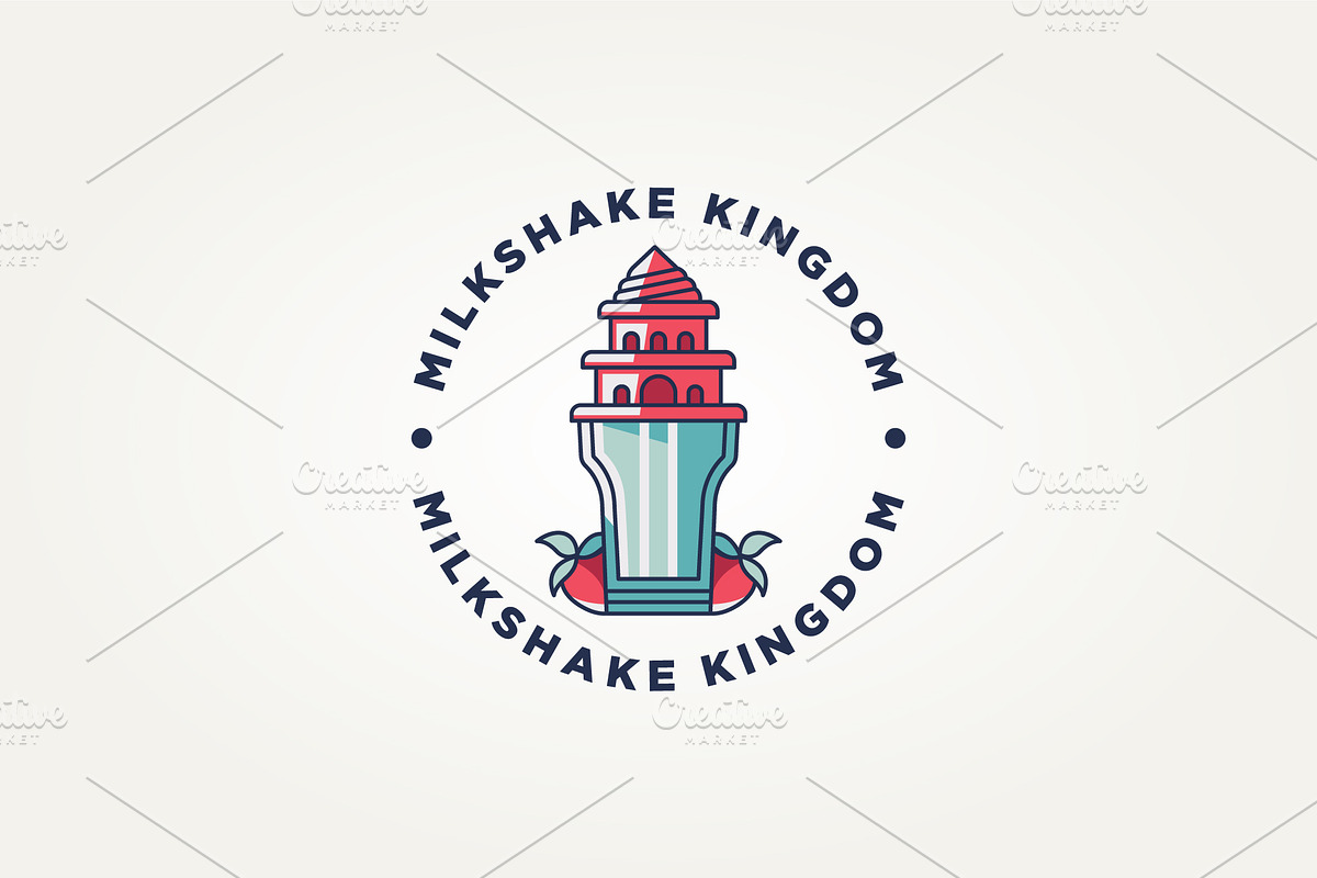 fruits milkshake kingdom icon logo, a Branding & Logo Template by Blazybone