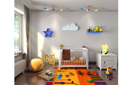 3d model scene kids bedroom interior, a Scene 3D Model by Archidizer
