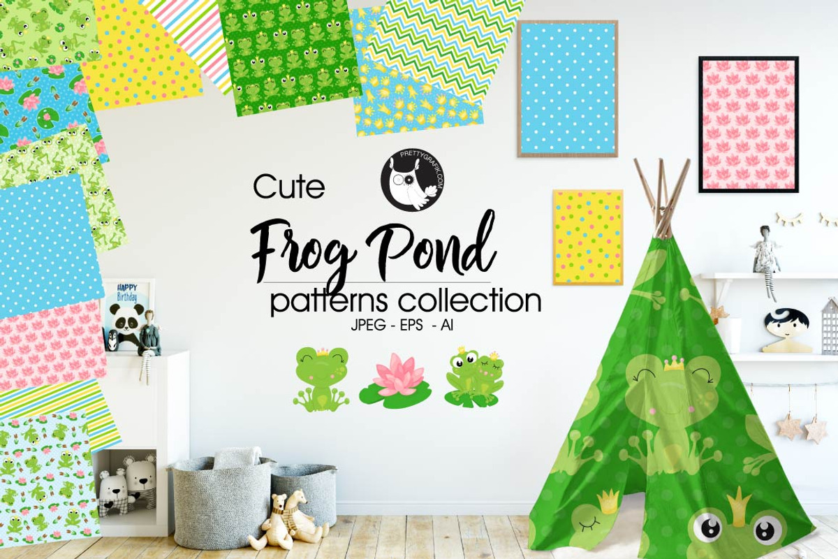FROG POND Pattern collection, a Pattern Graphic by PrettyPatterns (Photo 1 of 5)