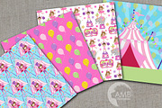 Pink Circus Papers AMB-2615, an Illustration by AMBillustrations (Thumbnail 2 of 2)