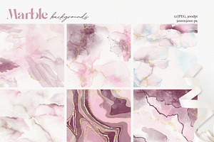 Marble Textures, Backgrounds, Border