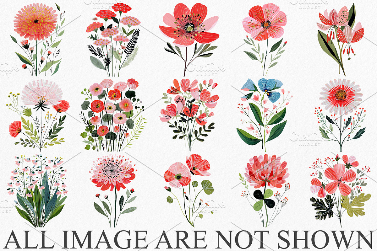 Watercolor Meadow Wildflowers, an Illustration by Canvas Craft (Photo 3 of 6)